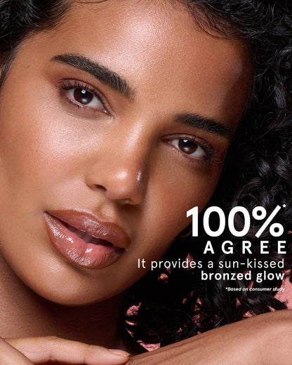 Clinical testing results for On 'Til Dawn Bronze Veil Setting Spray showing all-day sun-kissed bronzed glow