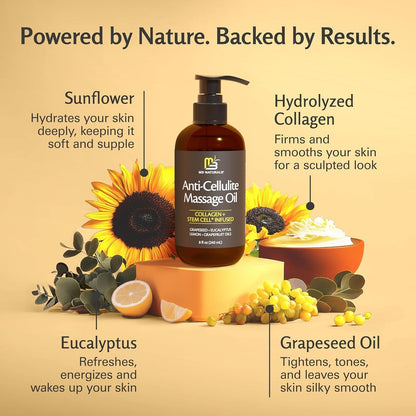 Anti-Cellulite Massage Oil, Collagen + Stem Cell Infused