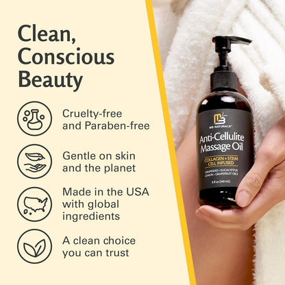 Anti-Cellulite Massage Oil, Collagen + Stem Cell Infused